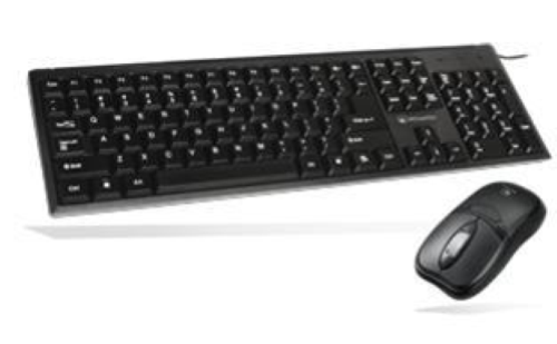 ATLANTIS LAND P013-WK608M-U COMBO KIT TASTIERA USB + MOUSE USB OTTICO 3 TASTI CON SCROLL NERO
